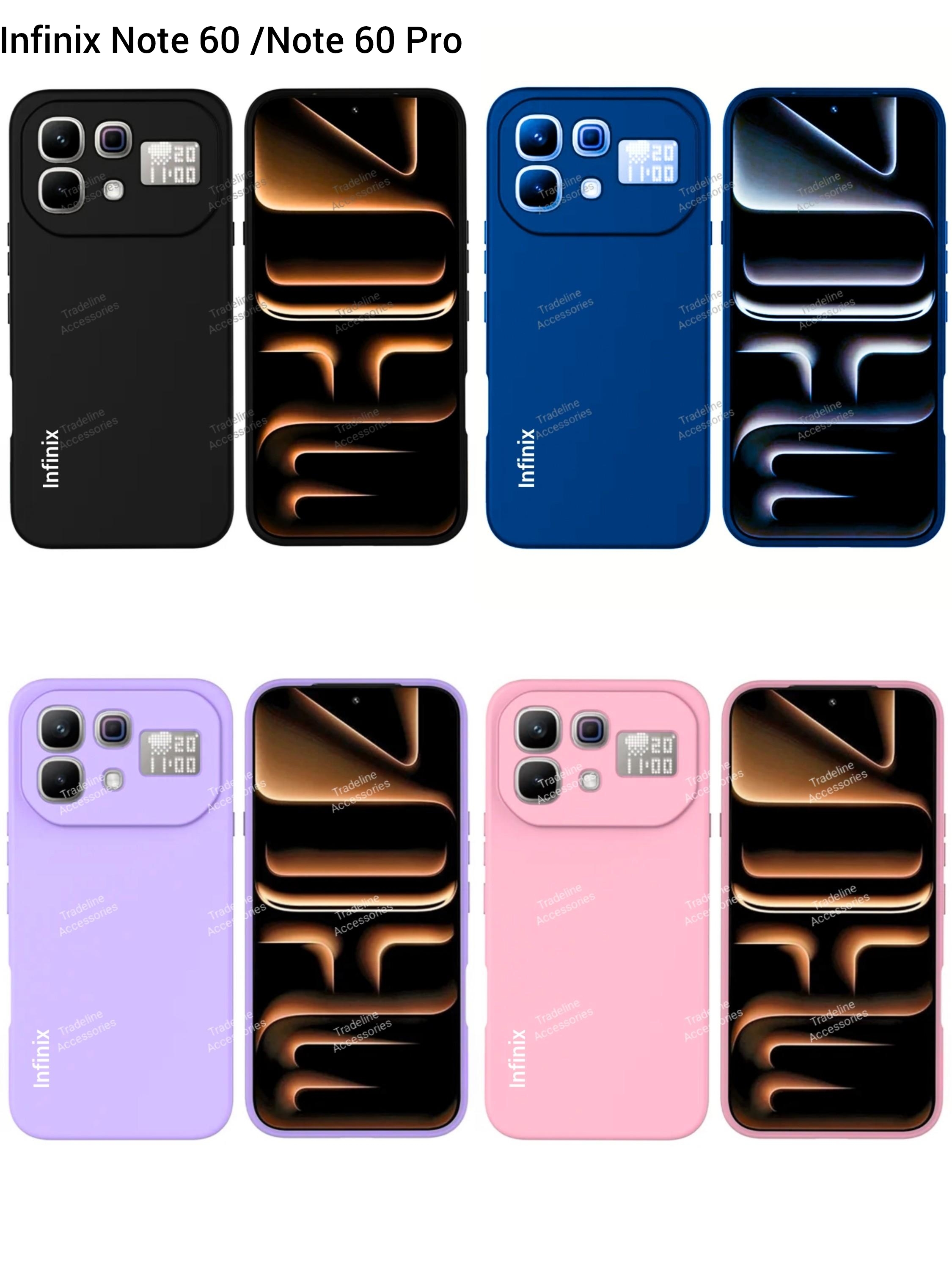 Infinix Note 60/60 Pro,Note Edge,Note 50 4G/Infinix Note 50 Pro 4G/5G , Note 50s ,Note 50 Pro+(plus)Original Liquid Silicone Phone Case/Cover available in Black, Blue, Light Purple (lilac) & Pink