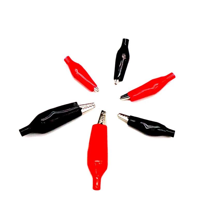 Insulated Crocodile Alligator Clips Black Red Electrical Test Connectors Alligator Clamps