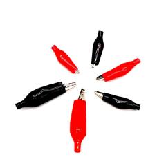 Insulated Crocodile Alligator Clips Black Red Electrical Test Connectors Alligator Clamps