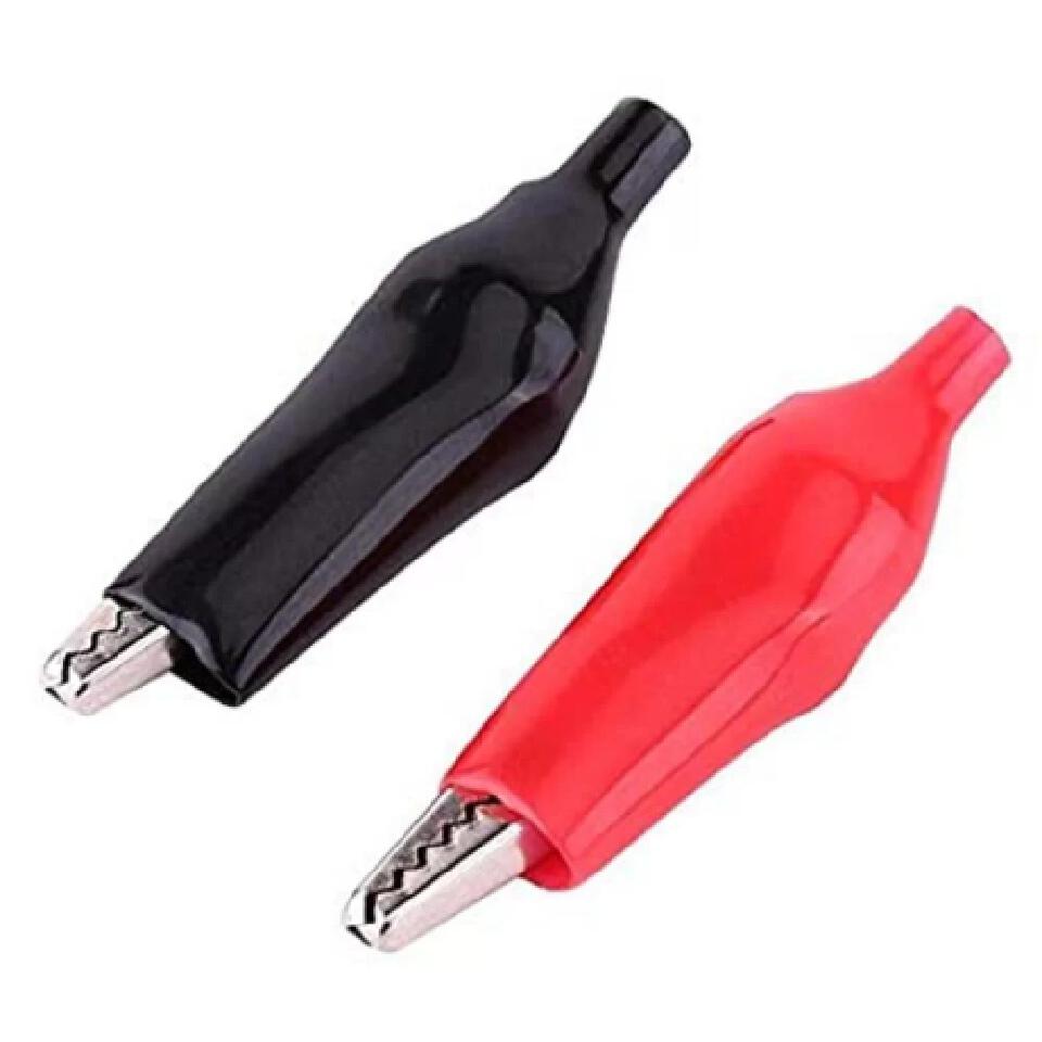 Insulated Crocodile Alligator Clips Black Red Electrical Test Connectors Alligator Clamps