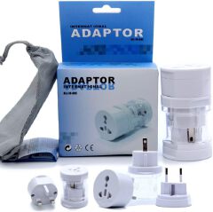 3 Pcs set 250V 13A Universal White Travel Adapter Plug to USA Europe Asia UK Australia Middle East Valid for over 160 Countries - International Adapter Plug