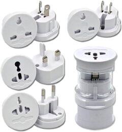 3 Pcs set 250V 13A Universal White Travel Adapter Plug to USA Europe Asia UK Australia Middle East Valid for over 160 Countries - International Adapter Plug