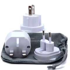 3 Pcs set 250V 13A Universal White Travel Adapter Plug to USA Europe Asia UK Australia Middle East Valid for over 160 Countries - International Adapter Plug
