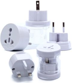 3 Pcs set 250V 13A Universal White Travel Adapter Plug to USA Europe Asia UK Australia Middle East Valid for over 160 Countries - International Adapter Plug