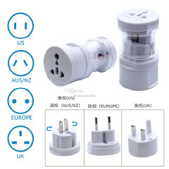 3 Pcs set 250V 13A Universal White Travel Adapter Plug to USA Europe Asia UK Australia Middle East Valid for over 160 Countries - International Adapter Plug