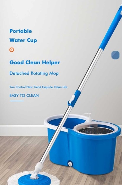 Magic Spin Mop Set: Mop and Bucket with Wringer Set