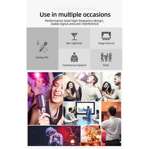 vexiSeek 4-Channel Professional Wireless Microphone System with Charger – Rechargeable Karaoke Mic Set for Meetings, Parties, Church, DJ, Wedding, Family KTV