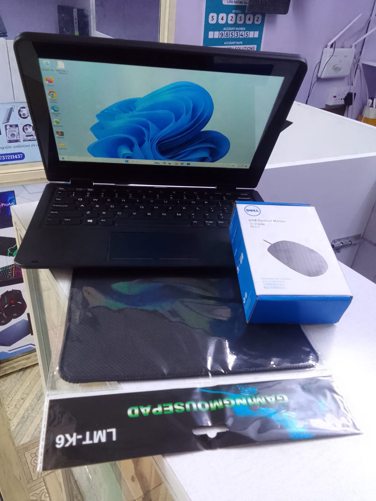 Lenovo ThinkPad 11e Refurbished Laptop | Intel Celeron | 4GB RAM | 128GB SSD | X360 Touchscreen  with free installation of Windows 10 Pro, Offices  and word ,,,,FREE wireless mouse and free mouse Pad