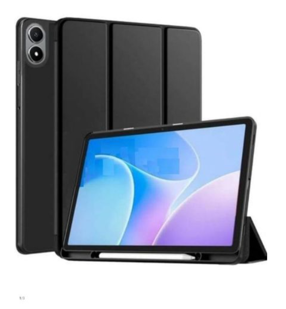 Infinix XPad 11 Inch Smart Magnetic Tri Fold Tablet Cover Case – Slim Shockproof Stand Leather Folio with Auto Sleep Wake, Black