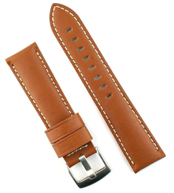 Premium 49mm Leather Watch Strap for Smartwatch, Universal Replacement Wrist Band, Adjustable Buckle Watch Band, Business Casual Leather Strap, Brown