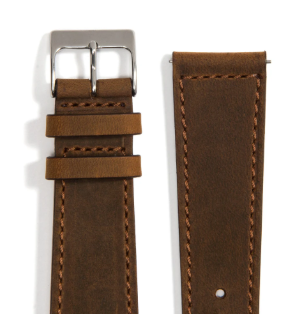 Premium 49mm Leather Watch Strap for Smartwatch, Universal Replacement Wrist Band, Adjustable Buckle Watch Band, Business Casual Leather Strap, Brown
