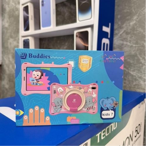 NEW ARRIVAL BUDDIES KIDS 7 STUDY TABLET 5G WIFI TABLETS 8GB RAM / 256GB ROM STORAGE With BOTH SIM CARD SLOT AND MEMORY CARD SLOT, ANDROID TAB FOR LEARNING AND FUN