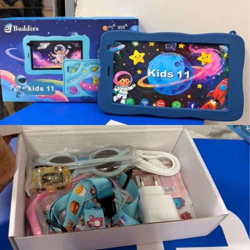 NEW ARRIVAL BUDDIES KIDS 11 STUDY TABLET 5G WIFI TABLETS 8GB RAM / 256GB ROM STORAGE With BOTH SIM CARD SLOT AND MEMORY CARD SLOT, ANDROID TAB FOR LEARNING AND FUN
