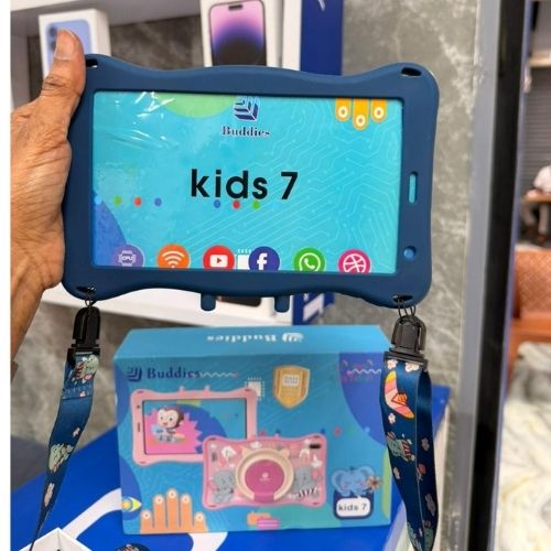 NEW ARRIVAL BUDDIES KIDS 7 STUDY TABLET 5G WIFI TABLETS 8GB RAM / 256GB ROM STORAGE With BOTH SIM CARD SLOT AND MEMORY CARD SLOT, ANDROID TAB FOR LEARNING AND FUN