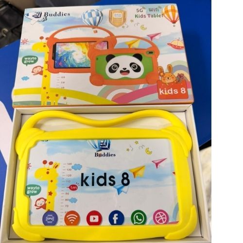NEW ARRIVAL BUDDIES KIDS 8 STUDY TABLET 5G WIFI TABLETS 8GB RAM / 256GB ROM STORAGE With BOTH SIM CARD SLOT AND MEMORY CARD SLOT, ANDROID TAB FOR LEARNING AND FUN