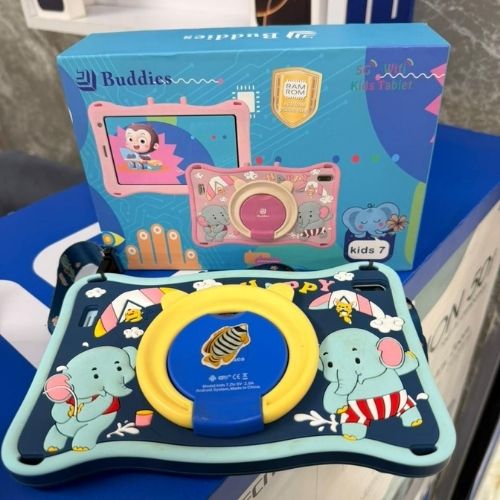 NEW ARRIVAL BUDDIES KIDS 7 STUDY TABLET 5G WIFI TABLETS 8GB RAM / 256GB ROM STORAGE With BOTH SIM CARD SLOT AND MEMORY CARD SLOT, ANDROID TAB FOR LEARNING AND FUN