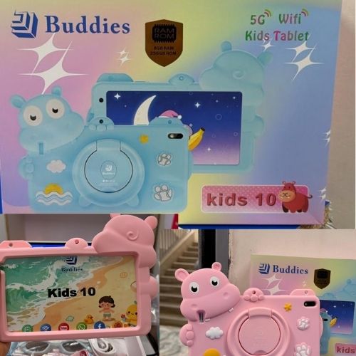 NEW ARRIVAL BUDDIES KIDS 10 STUDY TABLET 5G WIFI TABLETS 8GB RAM / 256GB ROM STORAGE With BOTH SIM CARD SLOT AND MEMORY CARD SLOT, ANDROID TAB FOR LEARNING AND FUN
