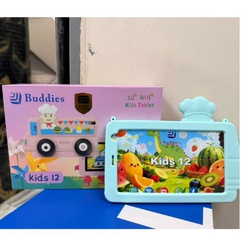 [NEW ARRIVAL] BUDDIES KIDS 12 STUDY TABLET 5G WIFI TABLETS 8GB RAM / 256GB ROM STORAGE With BOTH SIM CARD SLOT AND MEMORY CARD SLOT, ANDROID TAB FOR LEARNING AND FUN, Children tablet