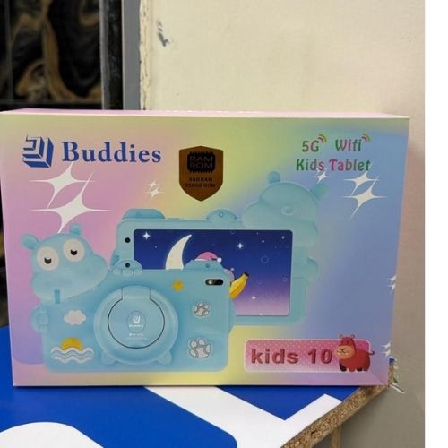 NEW ARRIVAL BUDDIES KIDS 10 STUDY TABLET 5G WIFI TABLETS 8GB RAM / 256GB ROM STORAGE With BOTH SIM CARD SLOT AND MEMORY CARD SLOT, ANDROID TAB FOR LEARNING AND FUN