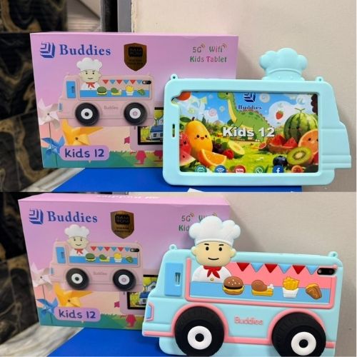 [NEW ARRIVAL] BUDDIES KIDS 12 STUDY TABLET 5G WIFI TABLETS 8GB RAM / 256GB ROM STORAGE With BOTH SIM CARD SLOT AND MEMORY CARD SLOT, ANDROID TAB FOR LEARNING AND FUN, Children tablet