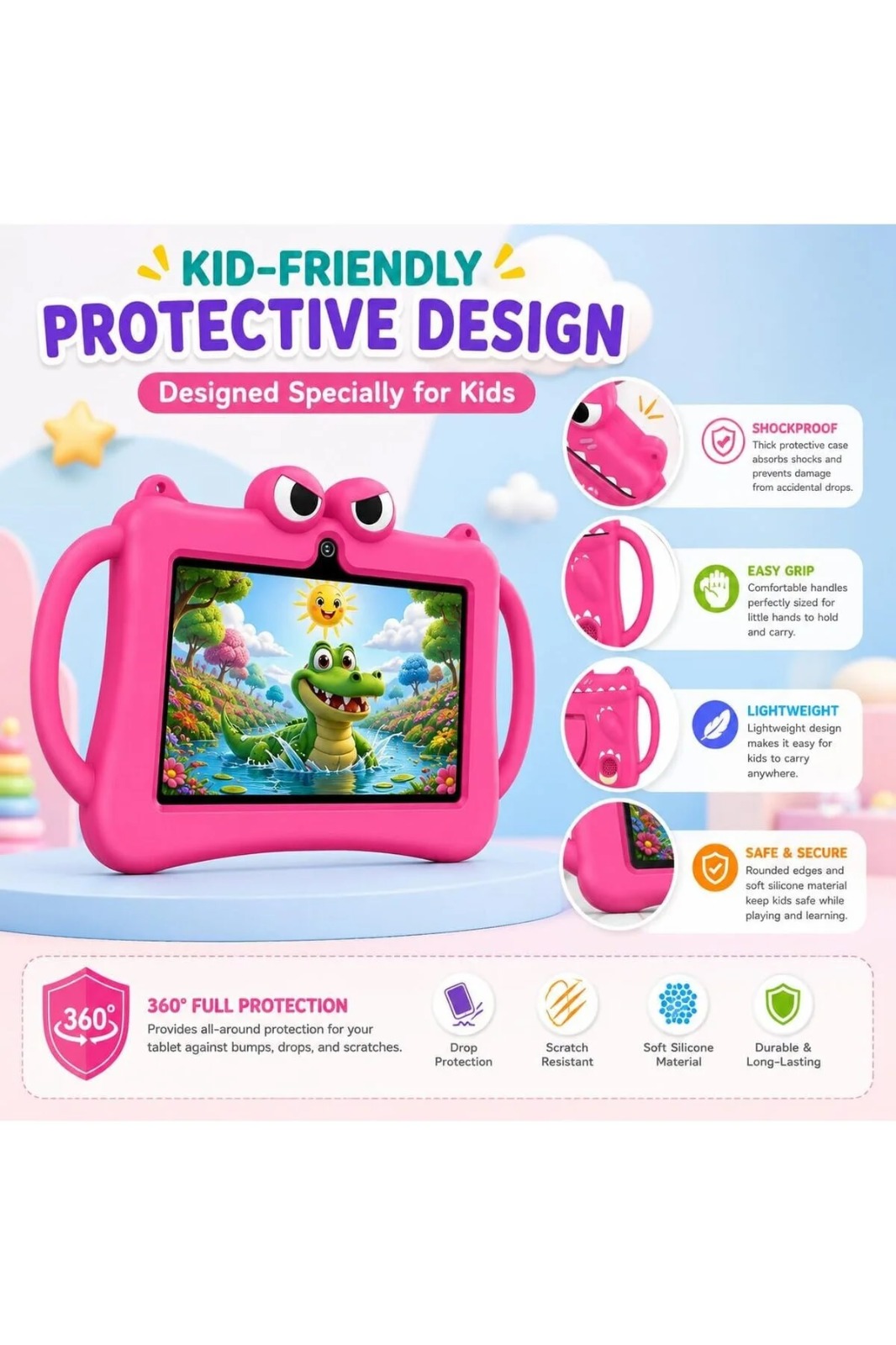 NEW ARRIVAL MODIO TELZEAL KIDS STUDY TABLET 5G WIFI TABLETS 6GB RAM / 256GB ROM STORAGE, ANDROID TAB FOR LEARNING AND FUN