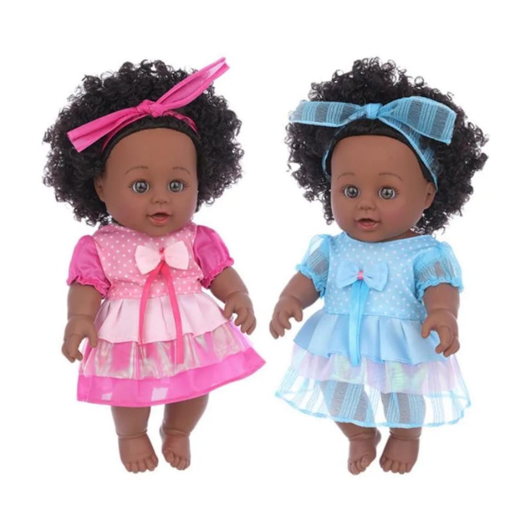 *30cm African Black girl dolls Toys with natural hair and natural Curved legs* .