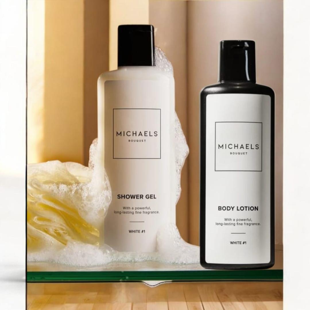 Michaels bouquet White 1 Combo, Perfume, Deodorant,  Showergel, Bodylotion,  Bodymist