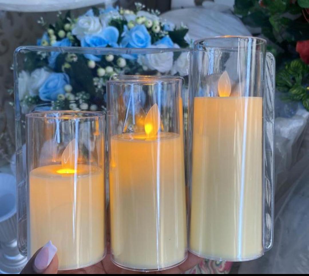 3 IN 1 FLAMELESS LED CANDLE - LED Flameless Candle Flickering Flame Simulated Plastic Safety Candle Light For Wedding Party Home Festival Birthday Decoration.
