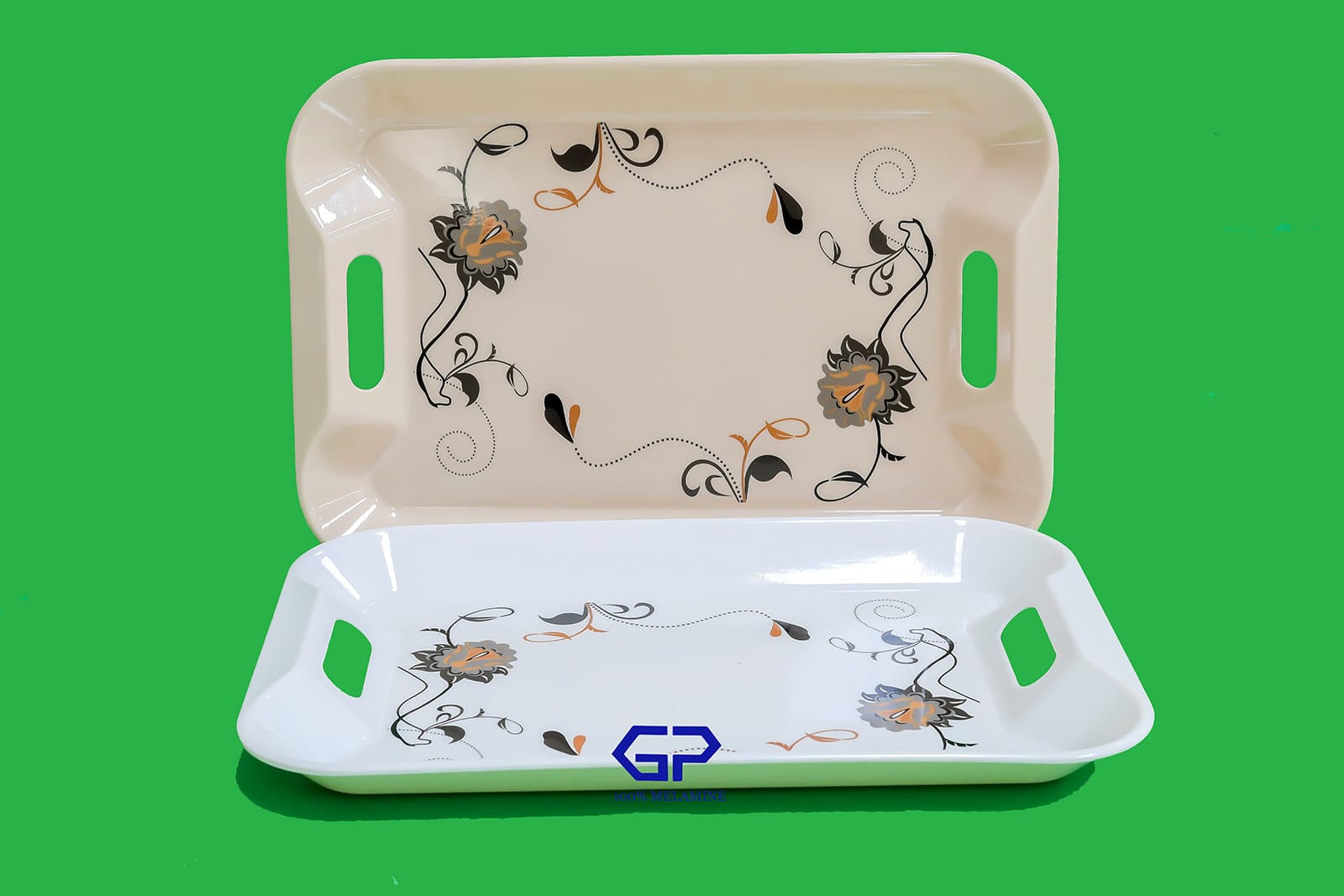 🍽️ Signature Melamine Serving Tray 17 Inch – Durable & Lightweight Food Tray for Serving Snacks, Drinks & Meals