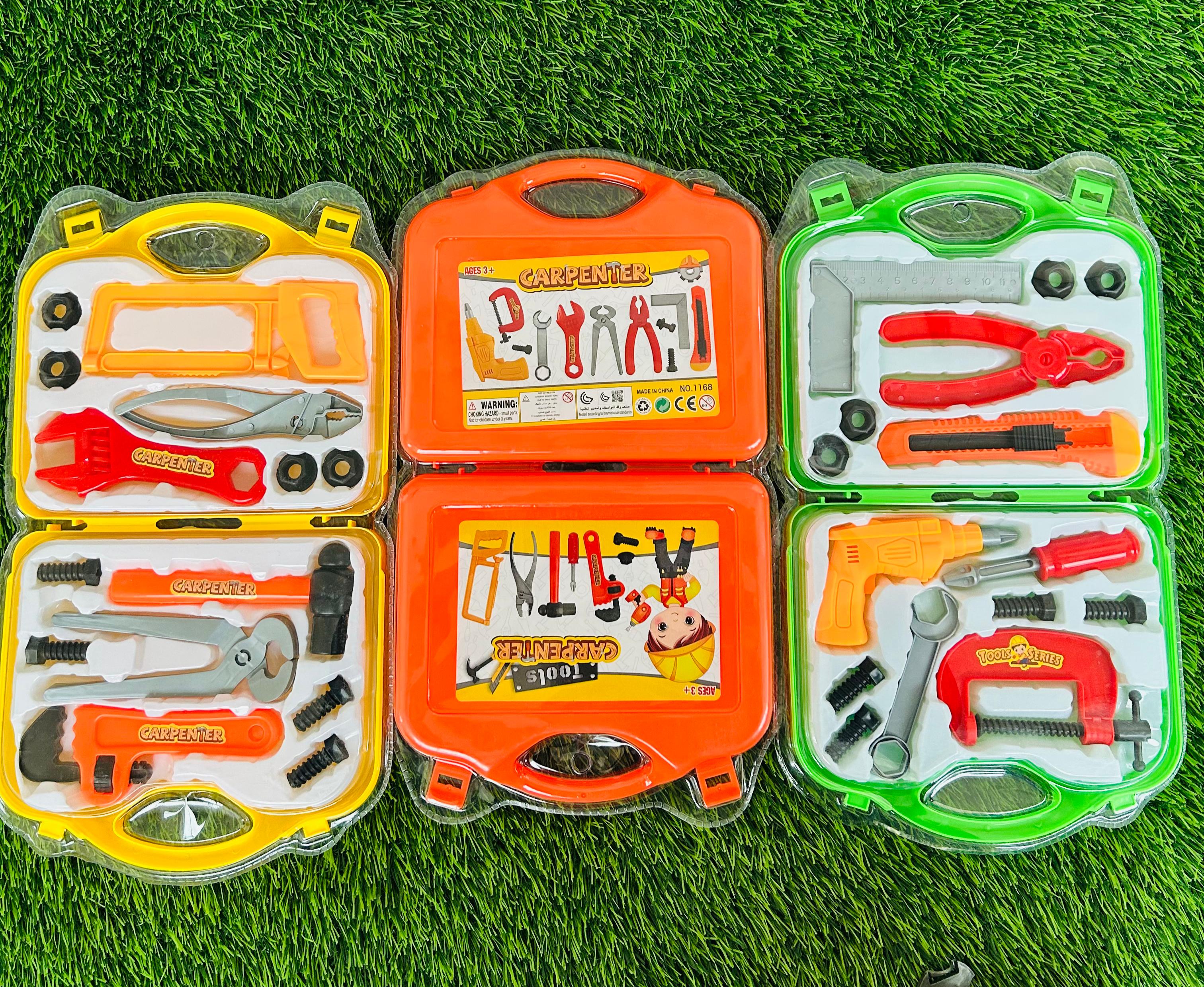 Kids Carpenter Tool Set – Pretend Play Construction Tools Toy Set with Hammer, Wrench, Pliers & Accessories