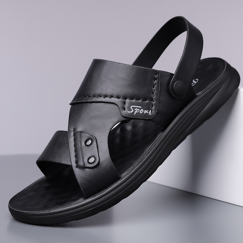 Men's Summer Outdoor Non-Slip Soft-Soled Sandals, Beach Shoes, Dual-Purpose Soft-Soled Sandals