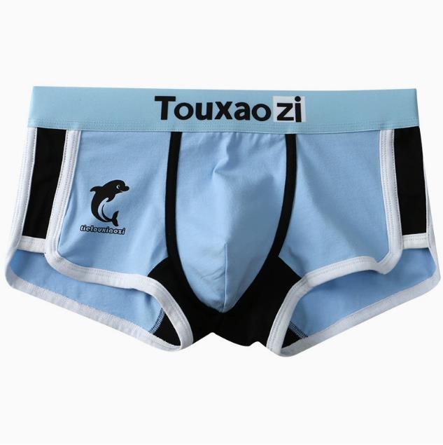 New Arrival: Men's Boxer Briefs – 100% Cotton, Japanese-Style Patchwork, Artistic, Slim-Fit, Breathable Gusset, Low-Rise Waistband
