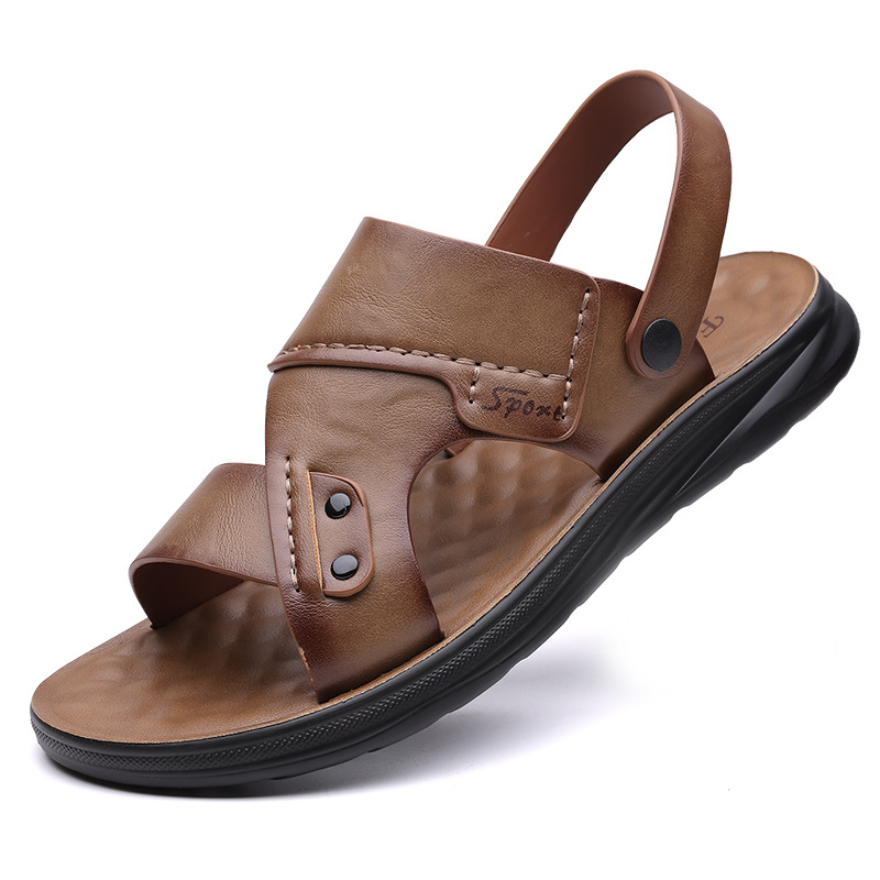 Men's Summer Outdoor Non-Slip Soft-Soled Sandals, Beach Shoes, Dual-Purpose Soft-Soled Sandals