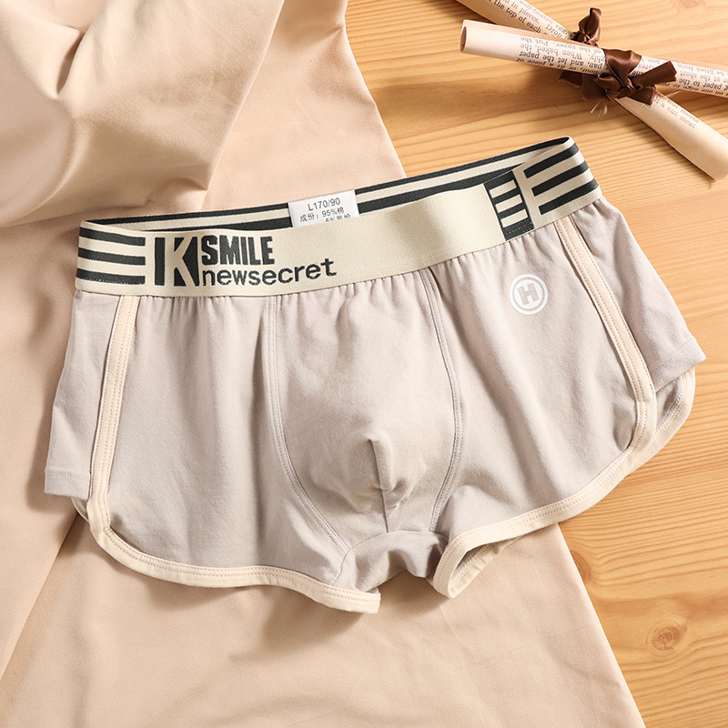 Men's Underwear: Men's 100% Cotton Boxer Shorts – Loose-fitting, Breathable Summer Styles for Teenage Boys – Retro-style Boxer Shorts with Low-rise Waistband