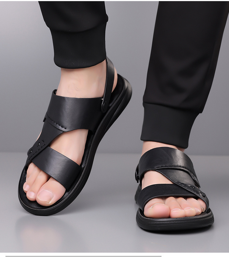 Men's Summer Outdoor Non-Slip Soft-Soled Sandals, Beach Shoes, Dual-Purpose Soft-Soled Sandals