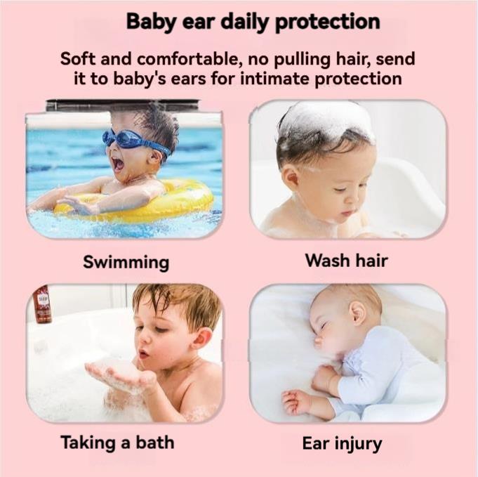Waterproof Ear Plugs for Babies: Bathing and Swimming; Water-Resistant Ear Plugs for Adults; PU Film