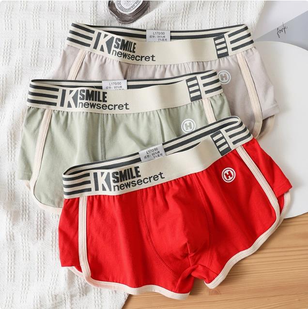Men's Underwear: Men's 100% Cotton Boxer Shorts – Loose-fitting, Breathable Summer Styles for Teenage Boys – Retro-style Boxer Shorts with Low-rise Waistband
