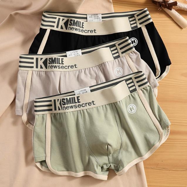 Men's Underwear: Men's 100% Cotton Boxer Shorts – Loose-fitting, Breathable Summer Styles for Teenage Boys – Retro-style Boxer Shorts with Low-rise Waistband