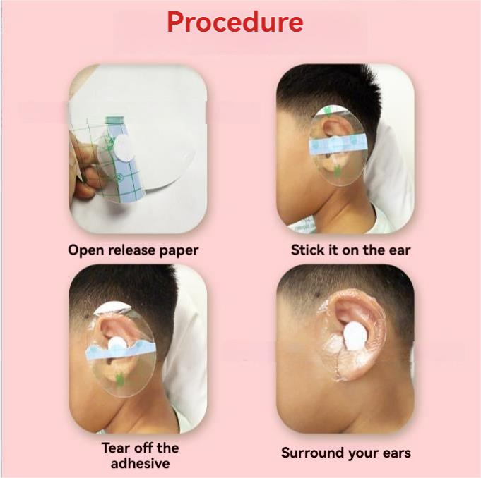 Waterproof Ear Plugs for Babies: Bathing and Swimming; Water-Resistant Ear Plugs for Adults; PU Film