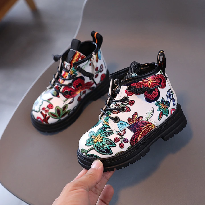New Arrival: Children's Non-Slip Soft-Soled Short Boots, Printed Dr. Martens-Style Boots, Boys' Single-Boots, British-Style Short Boots for Boys and Girls
