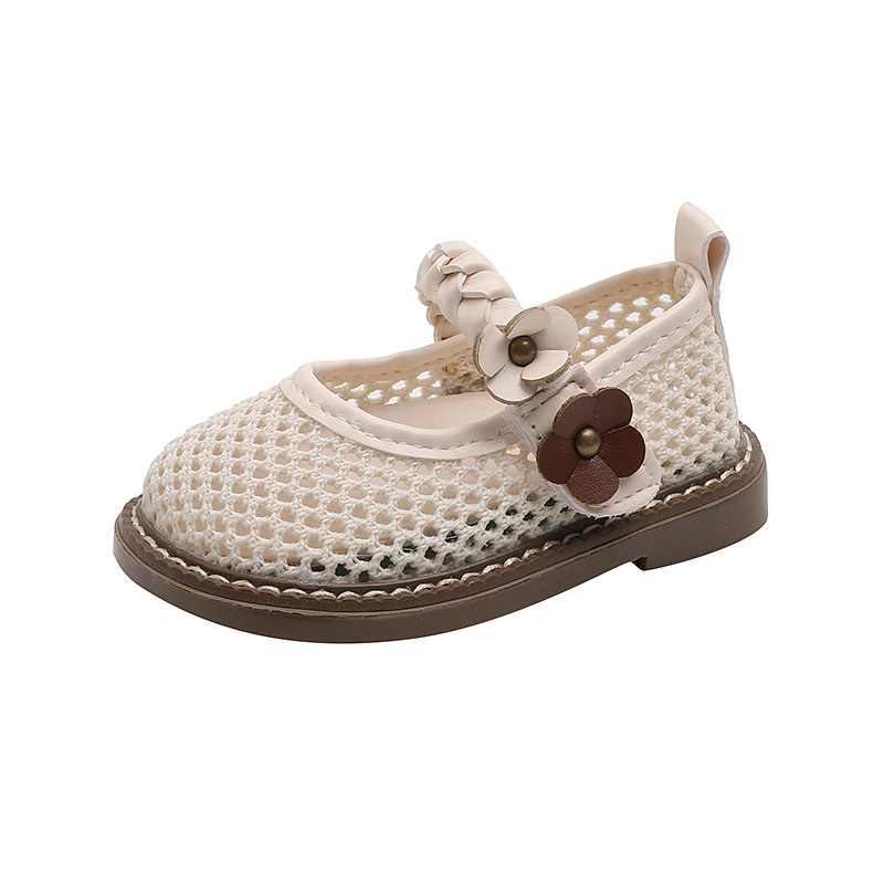 Summer Girls' Openwork Breathable Sandals, Knit Mesh Sandals, Toddler Princess Sandals, Baby First Walking Shoes