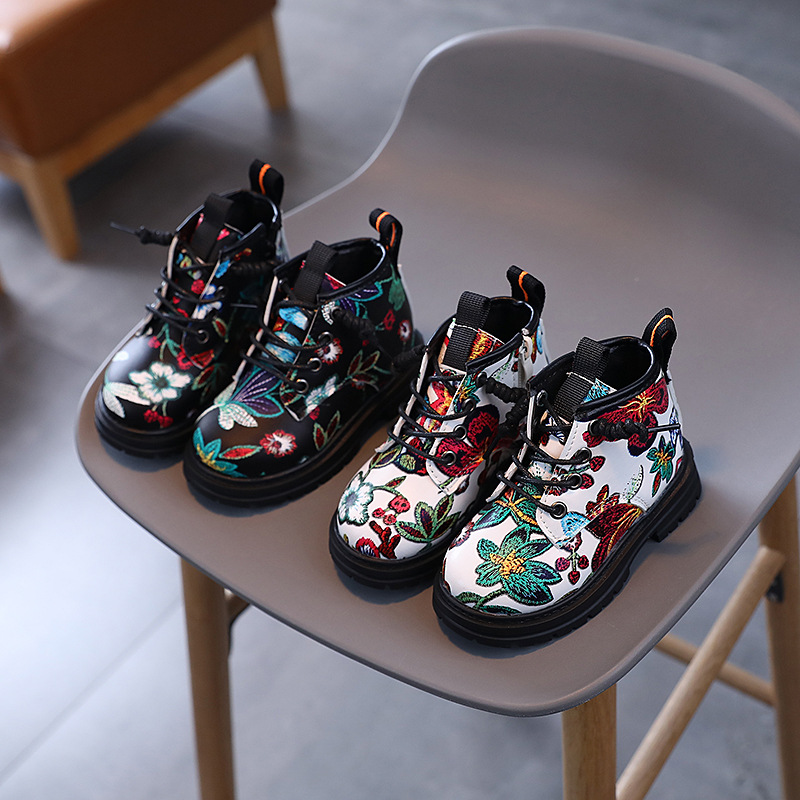 New Arrival: Children's Non-Slip Soft-Soled Short Boots, Printed Dr. Martens-Style Boots, Boys' Single-Boots, British-Style Short Boots for Boys and Girls
