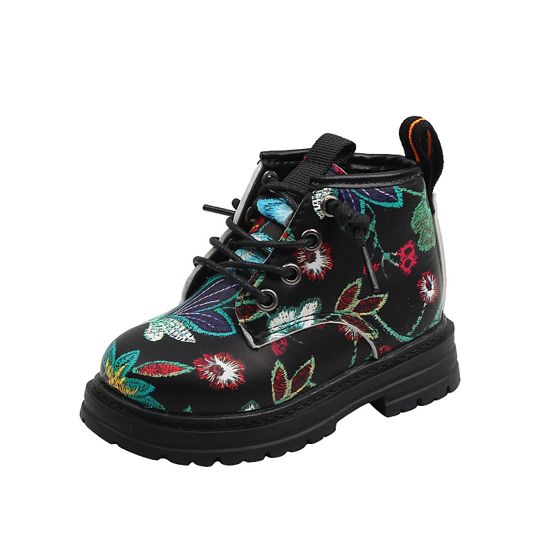 New Arrival: Children's Non-Slip Soft-Soled Short Boots, Printed Dr. Martens-Style Boots, Boys' Single-Boots, British-Style Short Boots for Boys and Girls