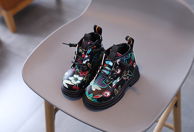 New Arrival: Children's Non-Slip Soft-Soled Short Boots, Printed Dr. Martens-Style Boots, Boys' Single-Boots, British-Style Short Boots for Boys and Girls