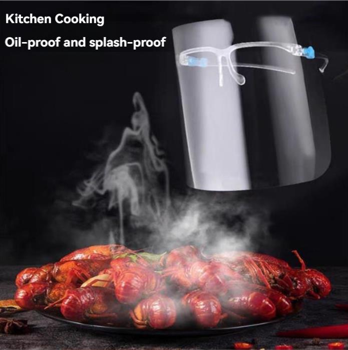 10-Piece Set of Full-Face Kitchen Cooking Face Shields – Protection Against Cooking Fumes, Oil Splashes and Droplets