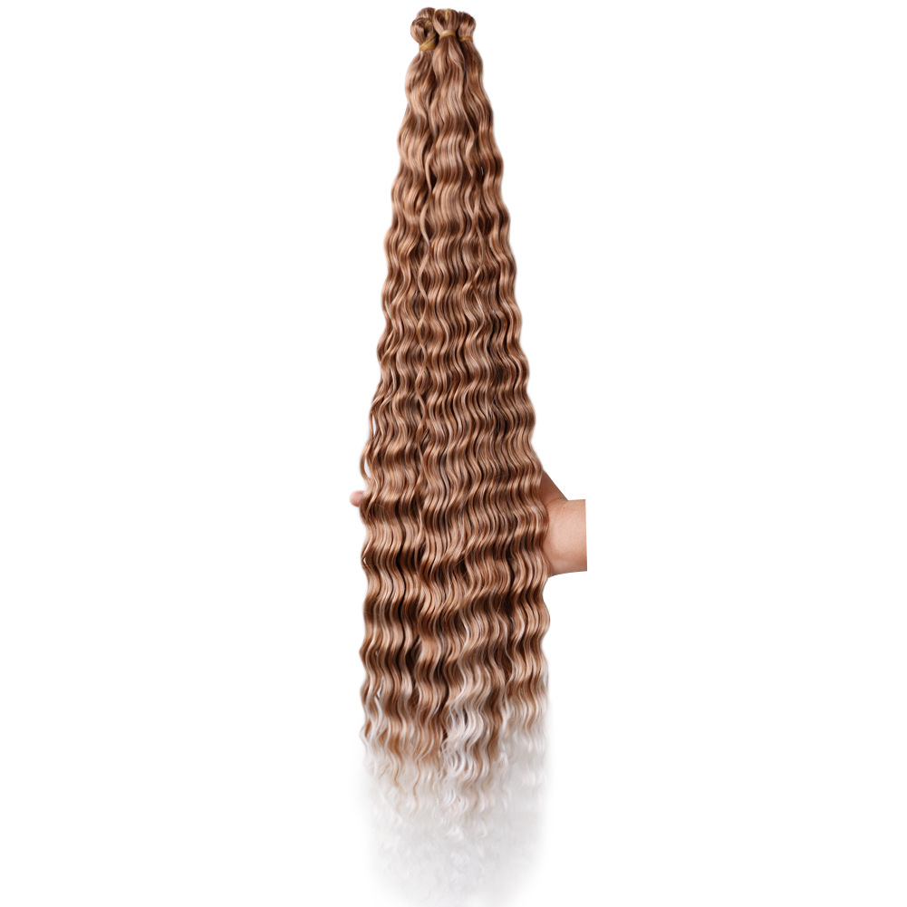 European and American-style synthetic ponytail wigs, crochet-in-the-cap ponytail extensions, long curly ponytail extensions, ponytail braids