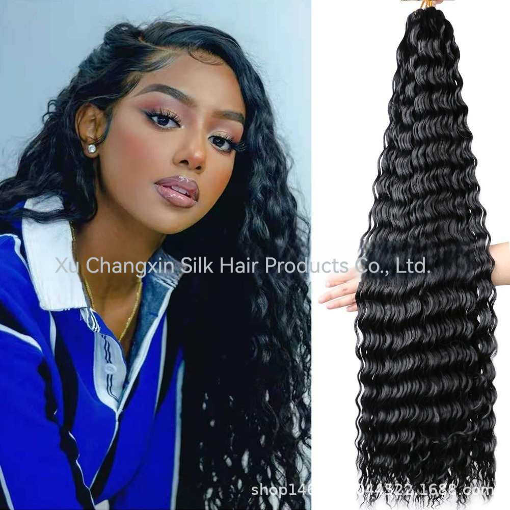 European and American-style synthetic ponytail wigs, crochet-in-the-cap ponytail extensions, long curly ponytail extensions, ponytail braids