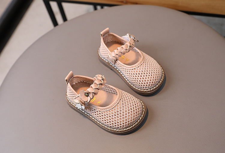 Summer Girls' Openwork Breathable Sandals, Knit Mesh Sandals, Toddler Princess Sandals, Baby First Walking Shoes