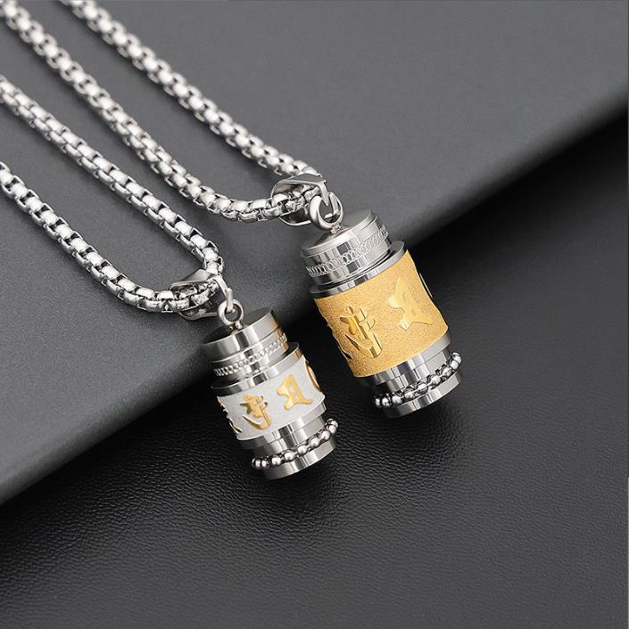 Men's Necklace: Titanium Steel Pendant – Fade-Resistant Jewellery