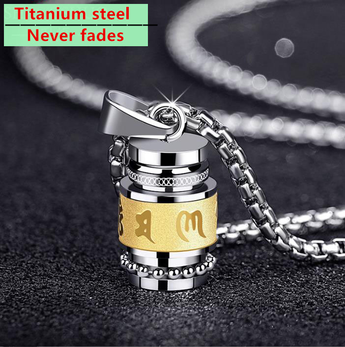 Men's Necklace: Titanium Steel Pendant – Fade-Resistant Jewellery